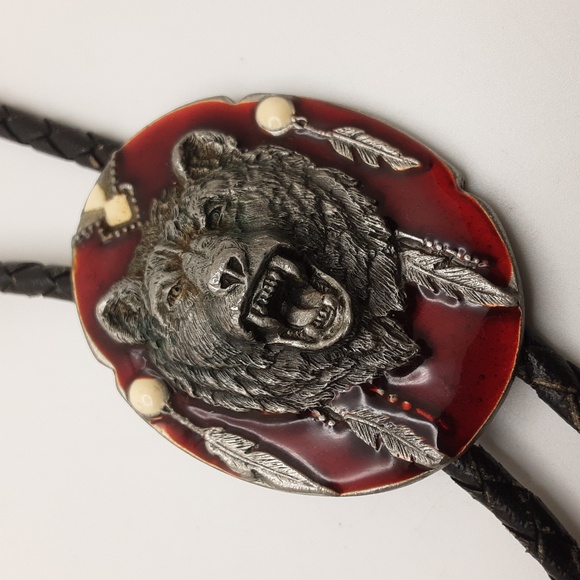 Vintage 1992 Siskiyou Bear Bolo Tie - Picture 11 of 11